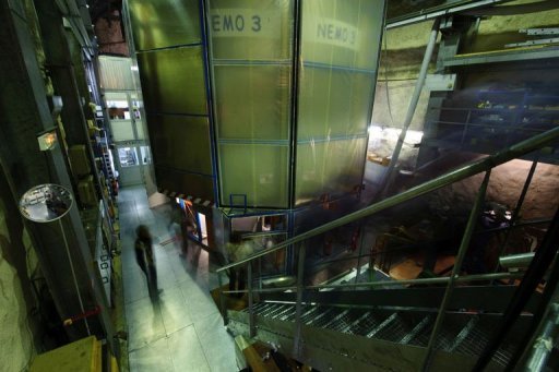 voir_le_zoom : Vue prise le 15 décembre 2009 au laboratoire souterrain de Modane, le plus profond en Europe.